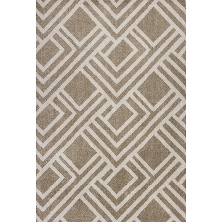 Homeroots 5 ft. 3 in. x 7 ft. 7 in. UV-Treated Polypropylene Beige Area Rug 354075